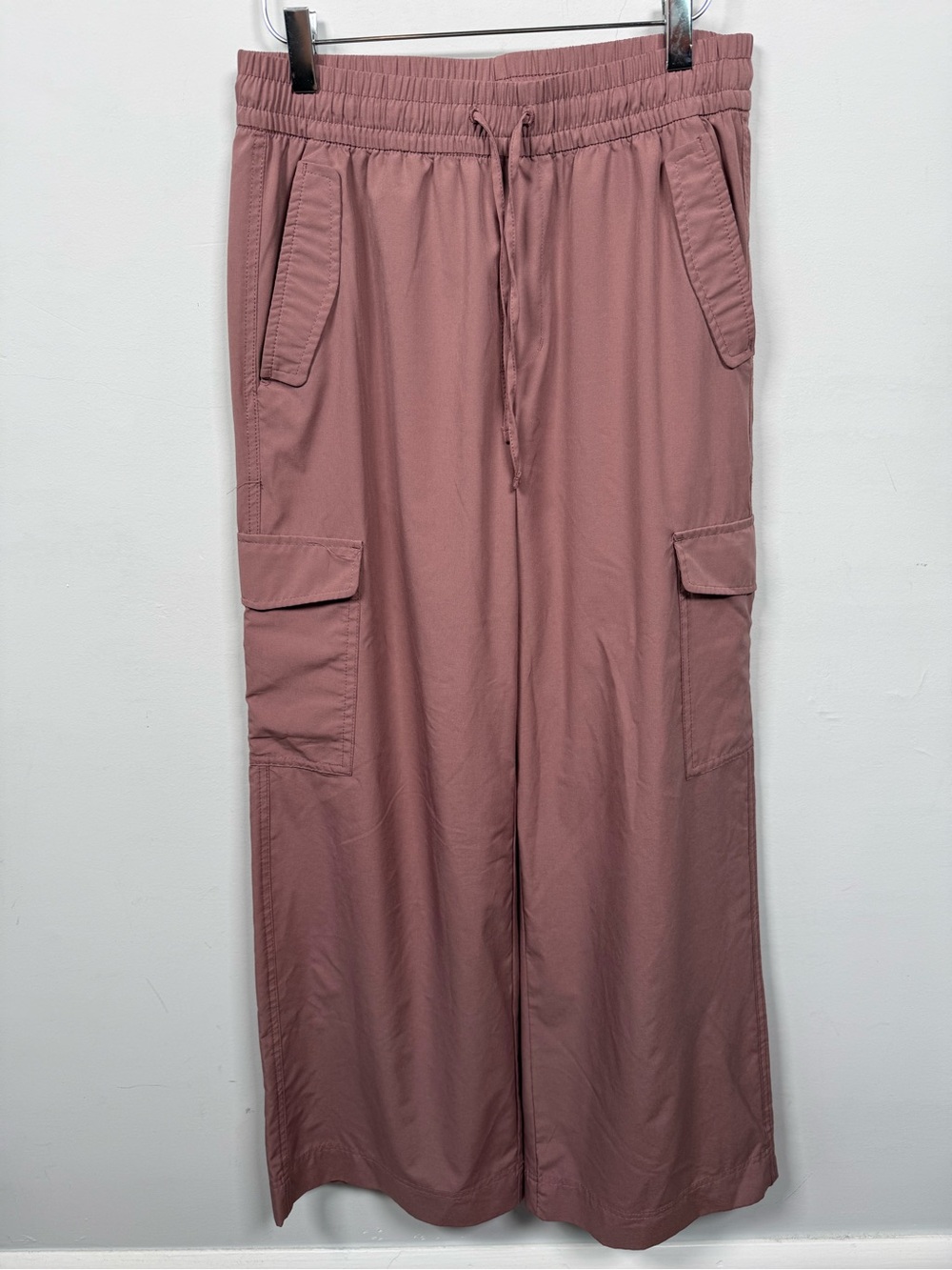 Old Navy StretchTech Wide Leg Cargo Pants Dusty Pink Mauve Size S